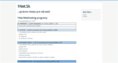 Desktop Screenshot of 1net.sk