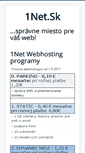 Mobile Screenshot of 1net.sk